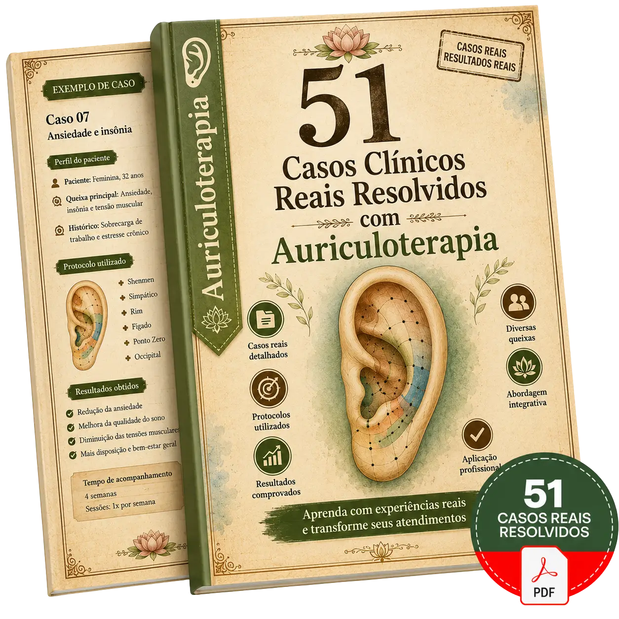 51 Casos Clínicos Reais Resolvidos com Auriculoterapia